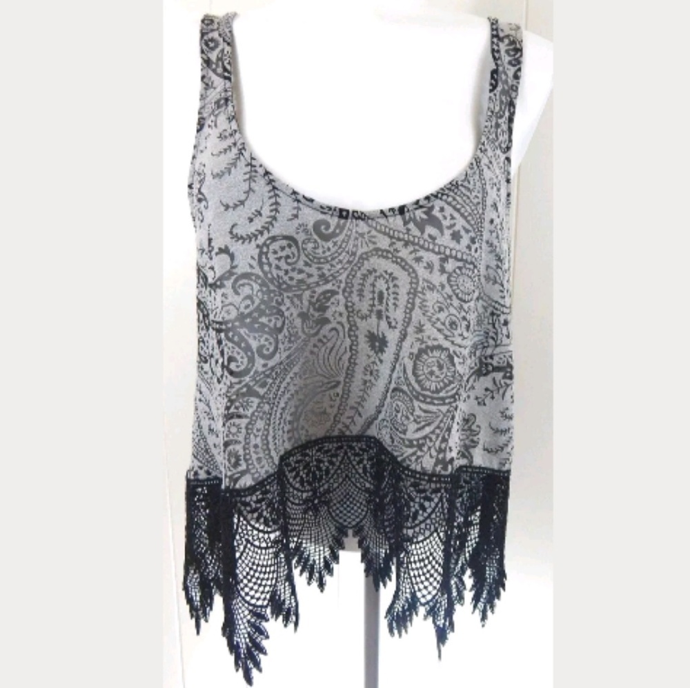 Free People Tea Room Lace Crop Top
